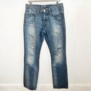 The Earnest Sewn Co Distressed Button Fly Fulton 278 Jeans Men’s Size 32